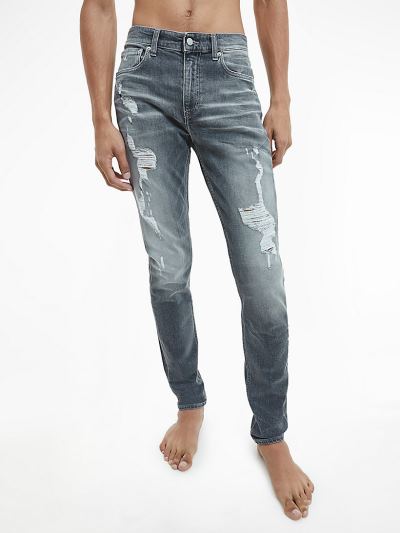 Calvin Klein Ruhák HU396584 | Calvin Klein Slim Tapered Férfi Farmernadrág Szürke